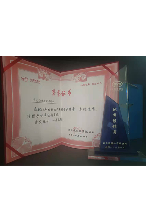 昆山市比亚迪2018优秀经销商